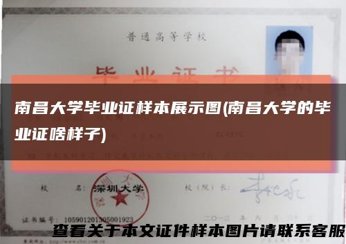南昌大学毕业证样本展示图(南昌大学的毕业证啥样子)缩略图