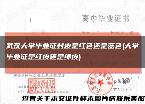 武汉大学毕业证封皮是红色还是蓝色(大学毕业证是红皮还是绿皮)缩略图