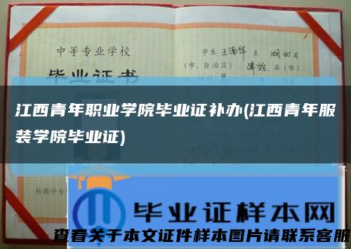 江西青年职业学院毕业证补办(江西青年服装学院毕业证)缩略图