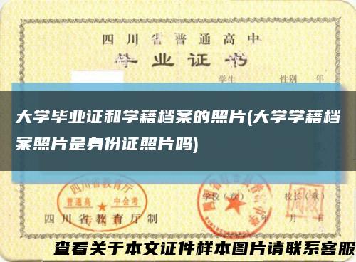 大学毕业证和学籍档案的照片(大学学籍档案照片是身份证照片吗)缩略图