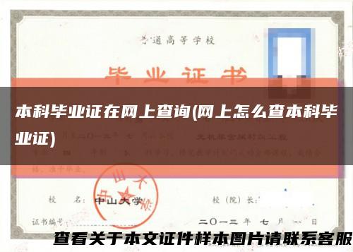 本科毕业证在网上查询(网上怎么查本科毕业证)缩略图