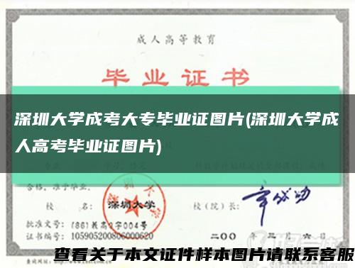 深圳大学成考大专毕业证图片(深圳大学成人高考毕业证图片)缩略图