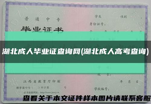 湖北成人毕业证查询网(湖北成人高考查询)缩略图