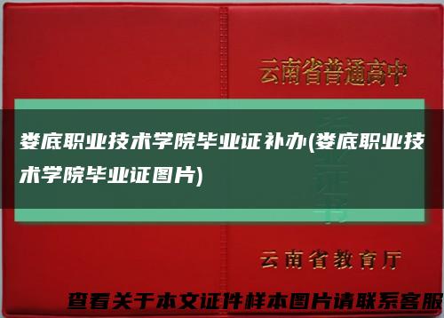 娄底职业技术学院毕业证补办(娄底职业技术学院毕业证图片)缩略图