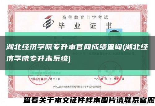 湖北经济学院专升本官网成绩查询(湖北经济学院专升本系统)缩略图