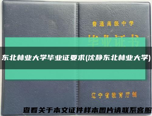 东北林业大学毕业证要求(沈静东北林业大学)缩略图