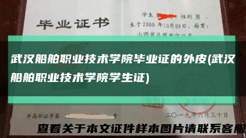 武汉船舶职业技术学院毕业证的外皮(武汉船舶职业技术学院学生证)缩略图