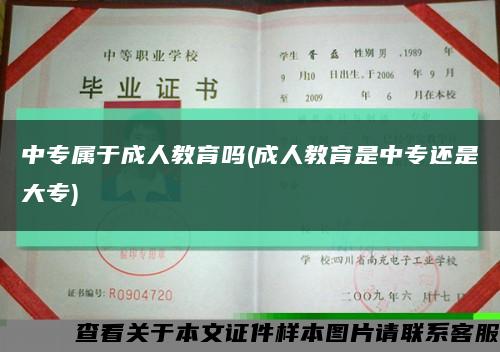 中专属于成人教育吗(成人教育是中专还是大专)缩略图