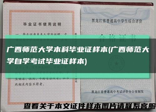 广西师范大学本科毕业证样本(广西师范大学自学考试毕业证样本)缩略图