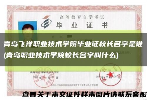 青岛飞洋职业技术学院毕业证校长名字是谁(青岛职业技术学院校长名字叫什么)缩略图