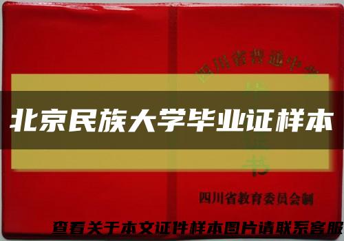 北京民族大学毕业证样本缩略图