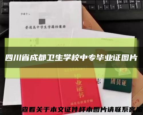 四川省成都卫生学校中专毕业证图片缩略图