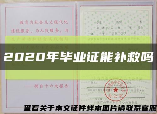 2020年毕业证能补救吗缩略图