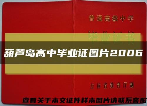 葫芦岛高中毕业证图片2006缩略图