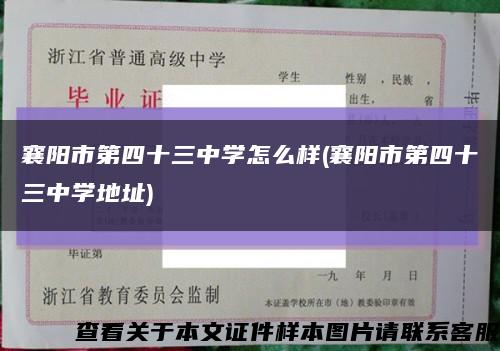 襄阳市第四十三中学怎么样(襄阳市第四十三中学地址)缩略图