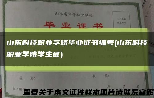 山东科技职业学院毕业证书编号(山东科技职业学院学生证)缩略图