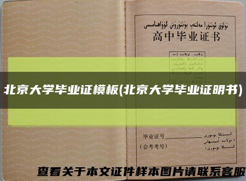 北京大学毕业证模板(北京大学毕业证明书)缩略图