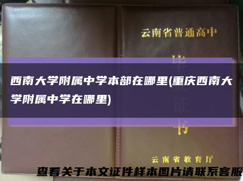 西南大学附属中学本部在哪里(重庆西南大学附属中学在哪里)缩略图