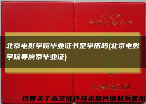 北京电影学院毕业证书是学历吗(北京电影学院导演系毕业证)缩略图