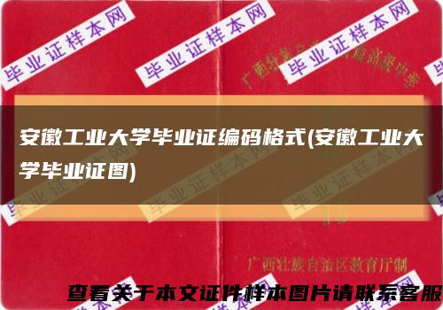 安徽工业大学毕业证编码格式(安徽工业大学毕业证图)缩略图