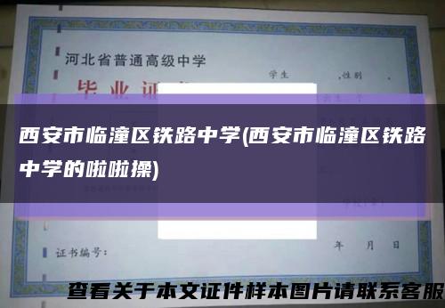 西安市临潼区铁路中学(西安市临潼区铁路中学的啦啦操)缩略图