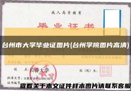 台州市大学毕业证图片(台州学院图片高清)缩略图