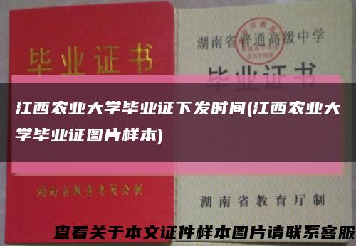 江西农业大学毕业证下发时间(江西农业大学毕业证图片样本)缩略图