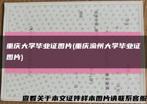 重庆大学毕业证图片(重庆渝州大学毕业证图片)缩略图