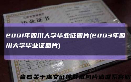 2001年四川大学毕业证图片(2003年四川大学毕业证图片)缩略图