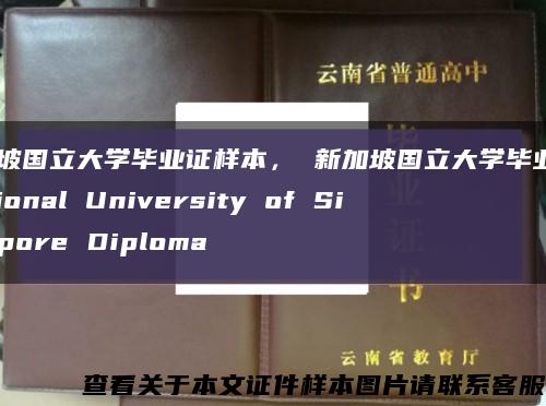 新加坡国立大学毕业证样本， 新加坡国立大学毕业证 National University of Singapore Diploma缩略图