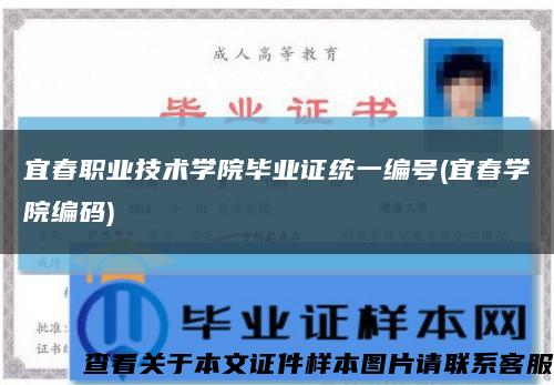 宜春职业技术学院毕业证统一编号(宜春学院编码)缩略图