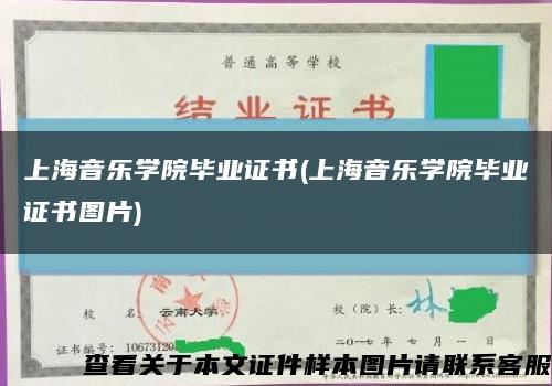 上海音乐学院毕业证书(上海音乐学院毕业证书图片)缩略图
