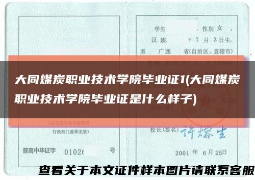 大同煤炭职业技术学院毕业证1(大同煤炭职业技术学院毕业证是什么样子)缩略图