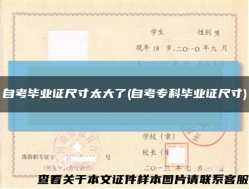 自考毕业证尺寸太大了(自考专科毕业证尺寸)缩略图