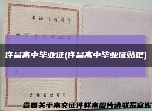 许昌高中毕业证(许昌高中毕业证贴吧)缩略图