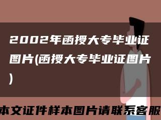 2002年函授大专毕业证图片(函授大专毕业证图片)缩略图