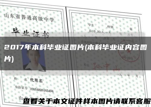 2017年本科毕业证图片(本科毕业证内容图片)缩略图