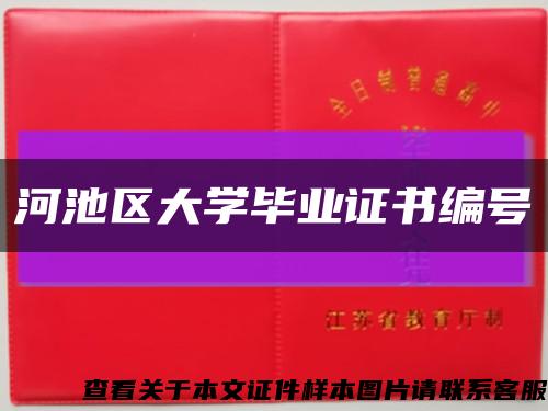 河池区大学毕业证书编号缩略图