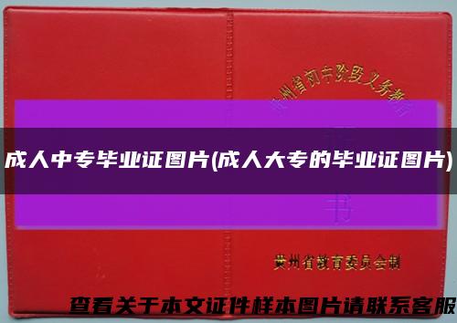 成人中专毕业证图片(成人大专的毕业证图片)缩略图