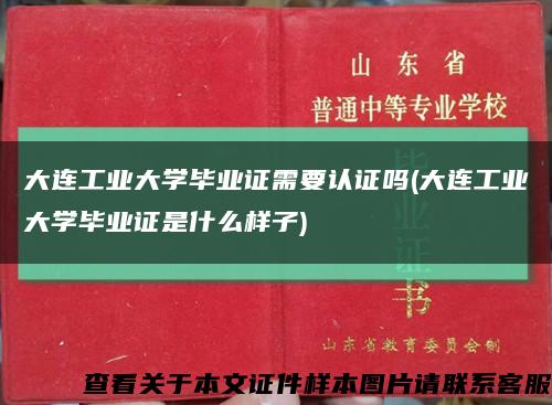 大连工业大学毕业证需要认证吗(大连工业大学毕业证是什么样子)缩略图