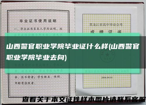 山西警官职业学院毕业证什么样(山西警官职业学院毕业去向)缩略图