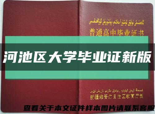 河池区大学毕业证新版缩略图