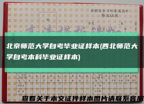 北京师范大学自考毕业证样本(西北师范大学自考本科毕业证样本)缩略图