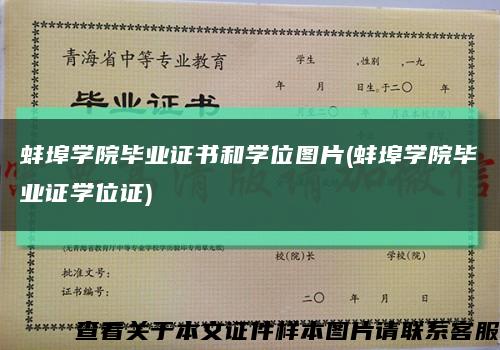 蚌埠学院毕业证书和学位图片(蚌埠学院毕业证学位证)缩略图