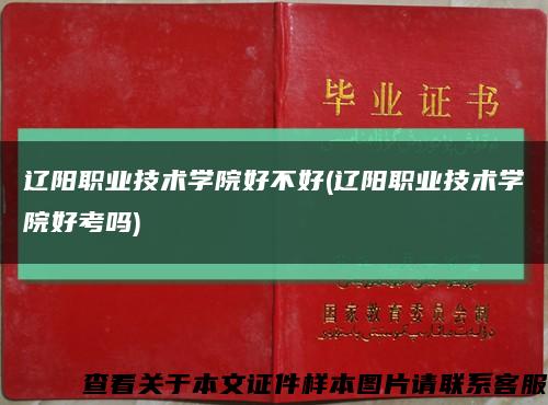 辽阳职业技术学院好不好(辽阳职业技术学院好考吗)缩略图