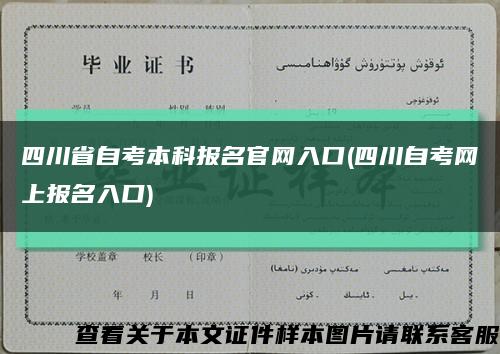 四川省自考本科报名官网入口(四川自考网上报名入口)缩略图