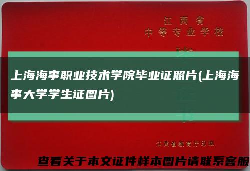 上海海事职业技术学院毕业证照片(上海海事大学学生证图片)缩略图