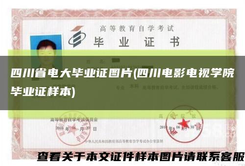 四川省电大毕业证图片(四川电影电视学院毕业证样本)缩略图