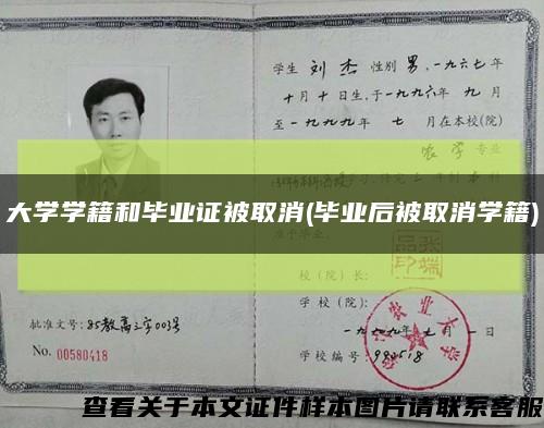 大学学籍和毕业证被取消(毕业后被取消学籍)缩略图