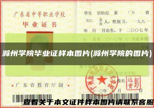 滁州学院毕业证样本图片(滁州学院的图片)缩略图